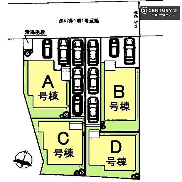 【D号棟】カースペースが3台あります！来客や家族のお車が停められて便利！マイカーをもってワンランク上の生活へ！