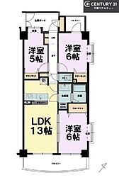 ダイアパレス検見川浜 3LDKの間取図画像
