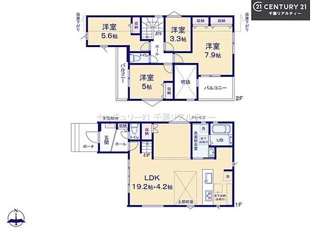 4LDKの魅力的な間取り！LDKはゆったりとした空間で、ご家族との団らん時間が、より一層充実したものになりますね。家族との仲が深まり、自然と笑顔が増えます！