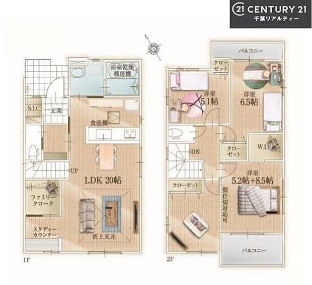 3LDKの魅力的な間取り！LDKはゆったりとした空間で、ご家族との団らん時間が、より一層充実したものになりますね家族との仲が深まり、自然と笑顔が増えそうです！