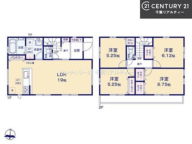 4LDKの魅力的な間取り!LDKはゆったりとした空間で、ご家族との団らん時間が、より一層充実したものになりますね。家族との仲が深まり、自然と笑顔が増えます!