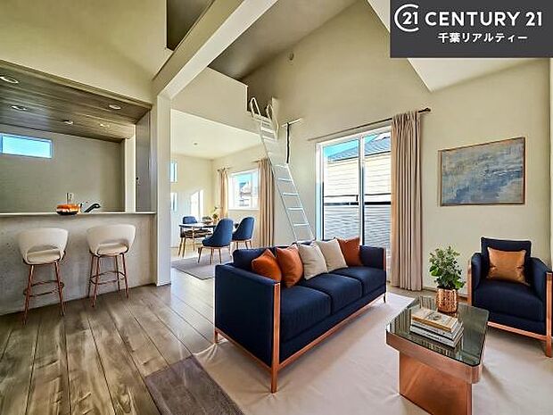 家具はCGパースです。開放感のある広々LDK！ソファーやダイニングテーブルを置いても窮屈にならないので快適に過ごせます！コミュニケーションが取りやすいリビングです！