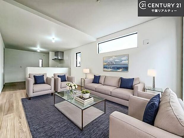 家具はCGパースです。広々ダイニングスペース!ゆったりお食事。笑い声響く楽しい時間が過ごせます。日々の疲れも癒されます!