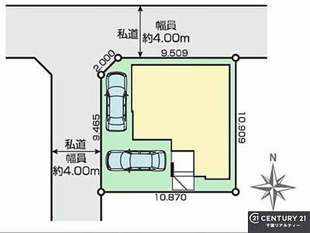 カースペースは2台付き!セカンドカー持ちの方や急な来客時にも安心ですね。