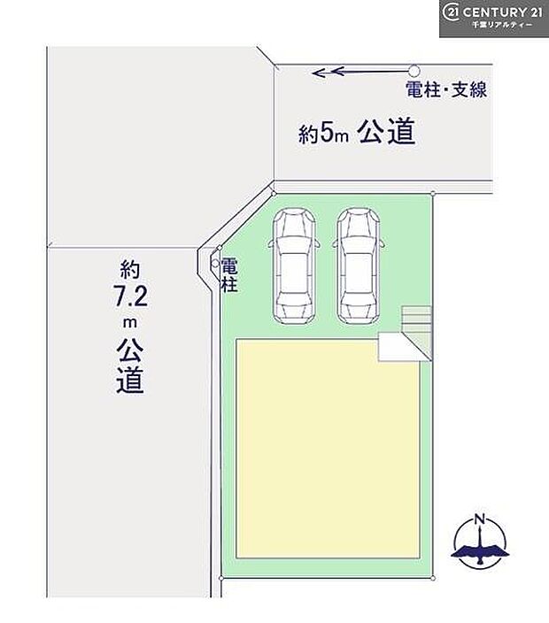 カースペースは2台付き!セカンドカー持ちの方や急な来客時にも安心ですね。