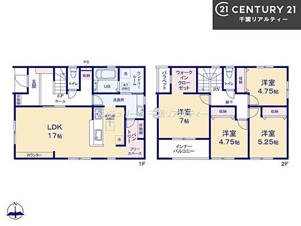 4LDKの魅力的な間取り!LDKはゆったりとした空間で、ご家族との団らん時間が、より一層充実したものになりますね。家族との仲が深まり、自然と笑顔が増えます!