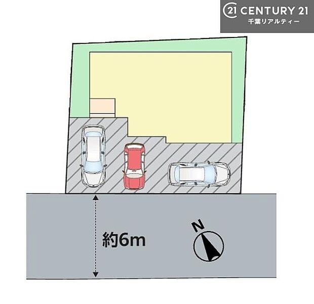 カースペースは3台付き(車種による)!セカンドカー持ちの方や急な来客時にも安心ですね。