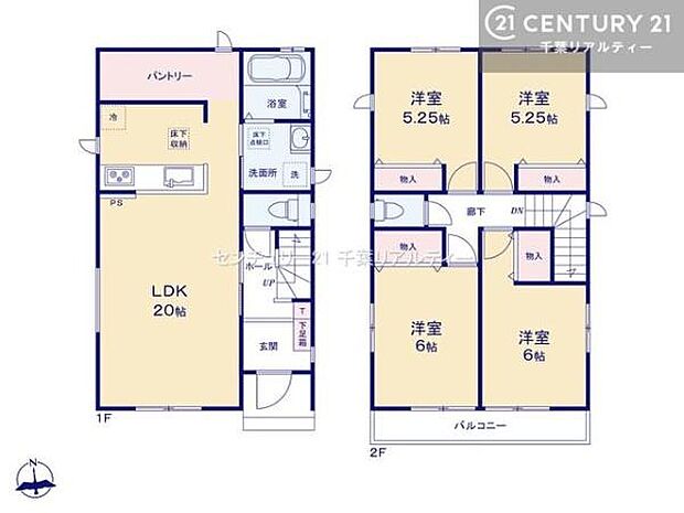 4LDKの間取りは、ご家族それぞれのプライベート空間を確保しながら、リビングを中心に自然と集まれるバランスの良いプランです。