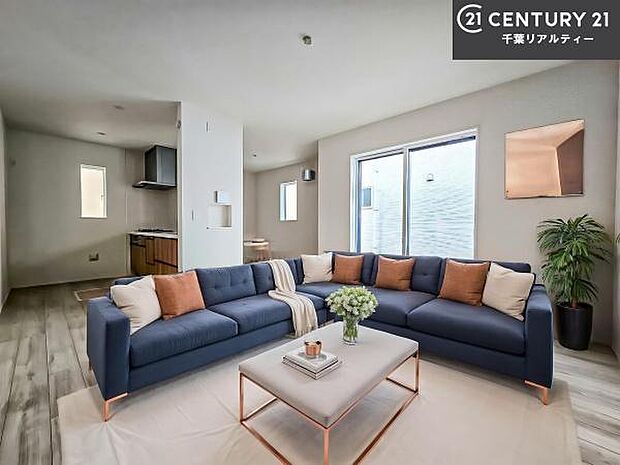 家具はCGパースです。大切な家族が集まるからこそLDKにはこだわりたい。子供たちが元気に笑いながら走り回っている姿を見た時が「広い家にして良かった」と思う瞬間です。