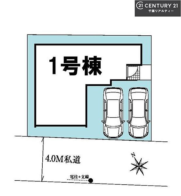 カースペースは2台付き!セカンドカー持ちの方や急な来客時にも安心ですね。