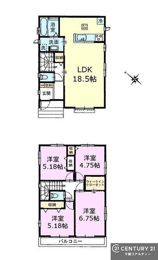 4LDKの魅力的な間取り!LDKはゆったりとした空間で、ご家族との団らん時間が、より一層充実したものになりますね。家族との仲が深まり、自然と笑顔が増えます!