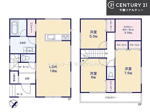3LDKの魅力的な間取り!LDKはゆったりとした空間で、ご家族との団らん時間が、より一層充実したものになりますね。家族との仲が深まり、自然と笑顔が増えます!