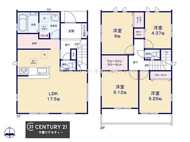 4LDKの魅力的な間取り!LDKはゆったりとした空間で、ご家族との団らん時間が、より一層充実したものになりますね。家族との仲が深まり、自然と笑顔が増えます!