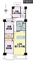 稲毛スカイタウン8号館 3LDKの間取図画像