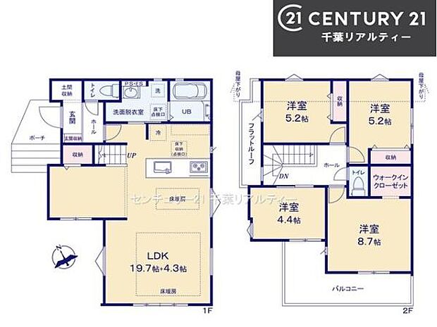 4LDKの魅力的な間取り!LDKはゆったりとした空間で、ご家族との団らん時間が、より一層充実したものになりますね。家族との仲が深まり、自然と笑顔が増えます!