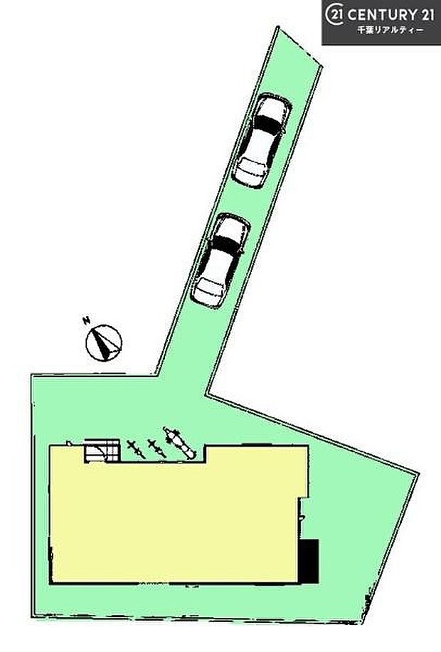 カースペースは2台付き!セカンドカー持ちの方や急な来客時にも安心ですね。