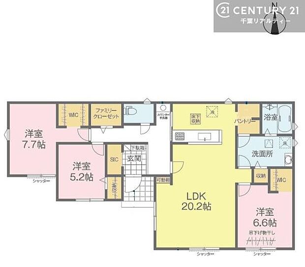 3LDKの魅力的な間取り!LDKはゆったりとした空間で、ご家族との団らん時間が、より一層充実したものになりますね家族との仲が深まり、自然と笑顔が増えそうです!