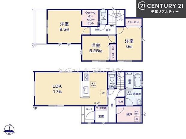 3SLDKの魅力的な間取り!LDKはゆったりとした空間で、ご家族との団らん時間が、より一層充実したものになりますね。家族との仲が深まり、自然と笑顔が増えます!