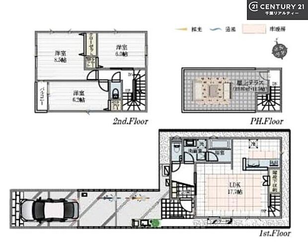 3LDKの魅力的な間取り!LDKはゆったりとした空間で、ご家族との団らん時間が、より一層充実したものになりますね家族との仲が深まり、自然と笑顔が増えそうです!