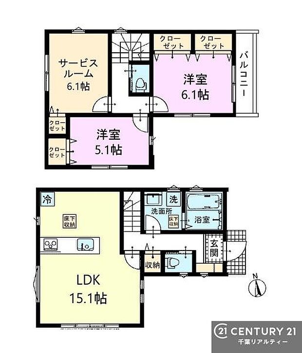 2SLDKの魅力的な間取り!LDKはゆったりとした空間で、ご家族との団らん時間が、より一層充実したものになりますね。家族との仲が深まり、自然と笑顔が増えます!