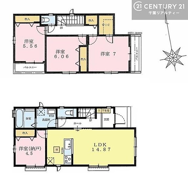 4LDKの間取りは、ご家族それぞれのプライベート空間を確保しながら、リビングを中心に自然と集まれるバランスの良いプランです。