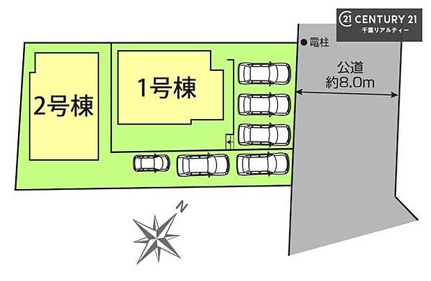 【2号棟】カースペース3台付きでマイカーをお持ちのご家庭でも安心。物件探しのご条件・ご要望・ご質問など、何なりと弊社スタッフまでお申し付けください！