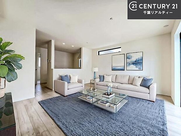 家具はCGパースです。開放感のある広々LDK！ソファーやダイニングテーブルを置いても窮屈にならないので快適に過ごせます！コミュニケーションが取りやすいリビングです！