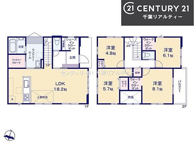 4LDKの魅力的な間取り！LDKはゆったりとした空間で、ご家族との団らん時間が、より一層充実したものになりますね。家族との仲が深まり、自然と笑顔が増えます！