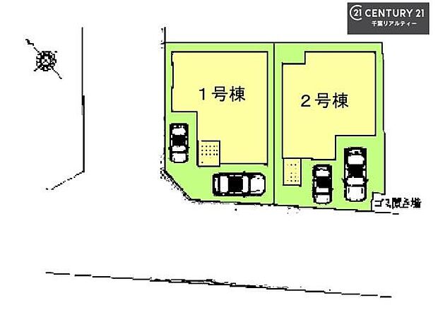 【2号棟】カースペース付きでマイカーをお持ちのご家庭でも安心。物件探しのご条件・ご要望・ご質問など、何なりと弊社スタッフまでお申し付けください！
