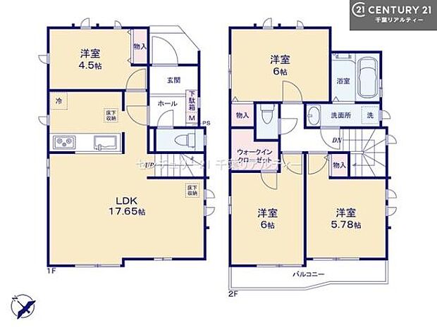 4LDKの魅力的な間取り！LDKはゆったりとした空間で、ご家族との団らん時間が、より一層充実したものになりますね。家族との仲が深まり、自然と笑顔が増えます！