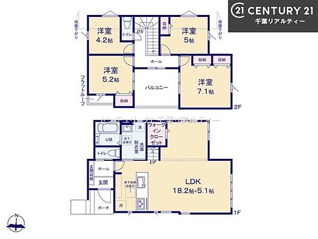 4LDKの魅力的な間取り!LDKはゆったりとした空間で、ご家族との団らん時間が、より一層充実したものになりますね。家族との仲が深まり、自然と笑顔が増えます!