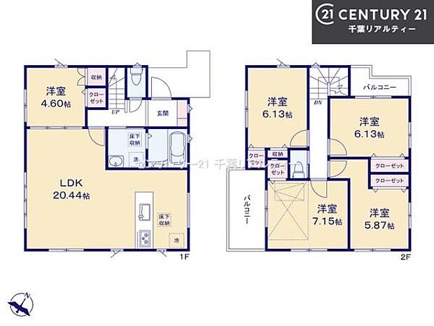 5LDKの魅力的な間取り!LDKはゆったりとした空間で、ご家族との団らん時間が、より一層充実したものになりますね。家族との仲が深まり、自然と笑顔が増えます!