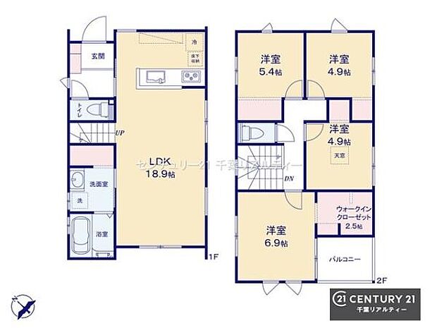 4LDKの魅力的な間取り!LDKはゆったりとした空間で、ご家族との団らん時間が、より一層充実したものになりますね家族との仲が深まり、自然と笑顔が増えそうです!