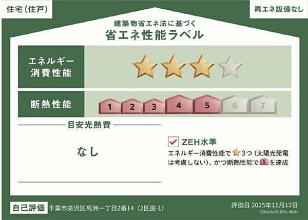 省エネラベルあり！高い断熱性と省エネ設備によりランニングコストを抑えることが可能！それに快適な室内環境を整えることができます！