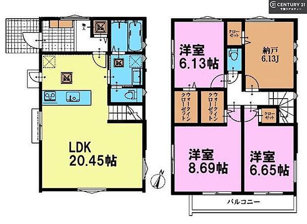 3SLDKの魅力的な間取り!LDKはゆったりとした空間で、ご家族との団らん時間が、より一層充実したものになりますね。家族との仲が深まり、自然と笑顔が増えます!