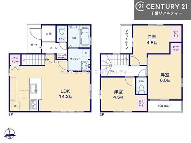 3LDKの魅力的な間取り！LDKはゆったりとした空間で、ご家族との団らん時間が、より一層充実したものになりますね。家族との仲が深まり、自然と笑顔が増えます！