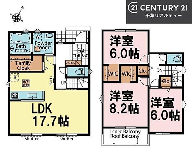 3LDKの魅力的な間取り!LDKはゆったりとした空間で、ご家族との団らん時間が、より一層充実したものになりますね。家族との仲が深まり、自然と笑顔が増えます!