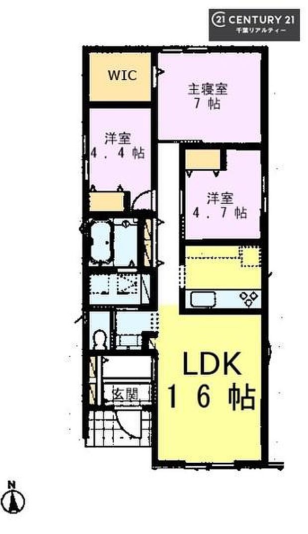 3LDKの魅力的な間取り!LDKはゆったりとした空間で、ご家族との団らん時間が、より一層充実したものになりますね。家族との仲が深まり、自然と笑顔が増えます!