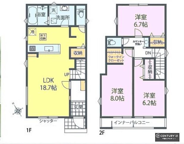 3LDKの魅力的な間取り!LDKはゆったりとした空間で、ご家族との団らん時間が、より一層充実したものになりますね。家族との仲が深まり、自然と笑顔が増えます!