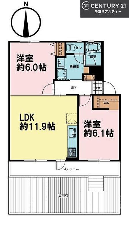 2LDKの魅力的な間取り!LDKはゆったりとした空間で、ご家族との団らん時間が、より一層充実したものになりますね。家族との仲が深まり、自然と笑顔が増えます!