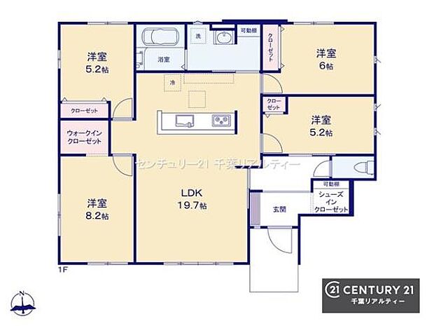 4LDKの魅力的な間取り!LDKはゆったりとした空間で、ご家族との団らん時間が、より一層充実したものになりますね家族との仲が深まり、自然と笑顔が増えそうです!