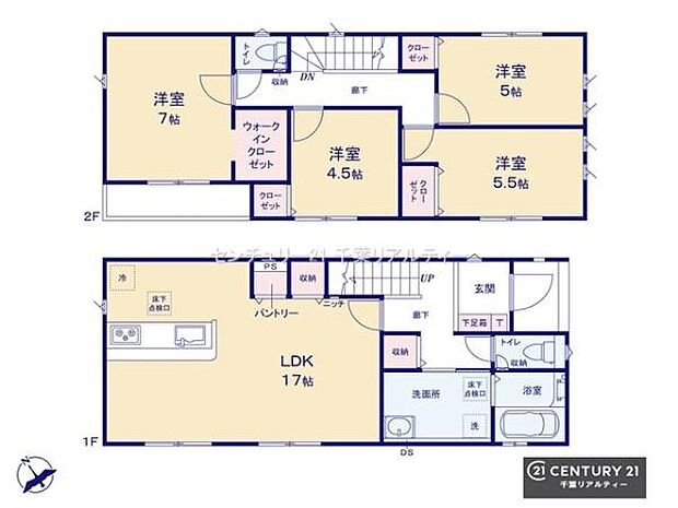 3LDKの魅力的な間取り！LDKはゆったりとした空間で、ご家族との団らん時間が、より一層充実したものになりますね。家族との仲が深まり、自然と笑顔が増えます！