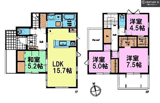 4LDKの魅力的な間取り!LDKはゆったりとした空間で、ご家族との団らん時間が、より一層充実したものになりますね家族との仲が深まり、自然と笑顔が増えそうです!