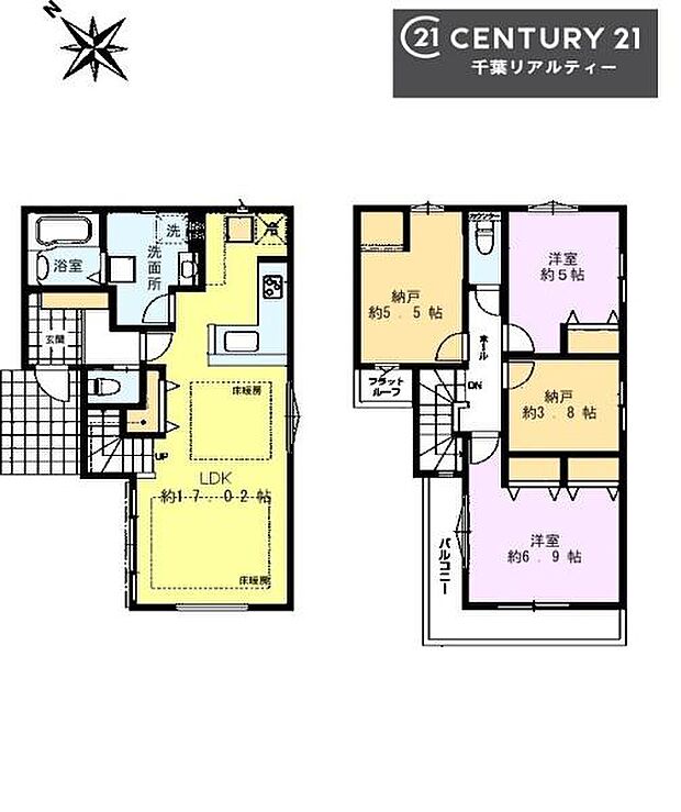 2LDKSSの魅力的な間取り！LDKはゆったりとした空間で、ご家族との団らん時間が、より一層充実したものになりますね。家族との仲が深まり、自然と笑顔が増えます！