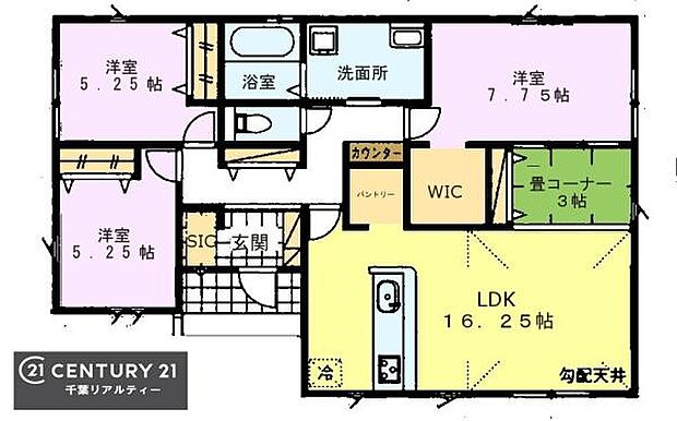 3LDKの魅力的な間取り!LDKはゆったりとした空間で、ご家族との団らん時間が、より一層充実したものになりますね家族との仲が深まり、自然と笑顔が増えそうです!