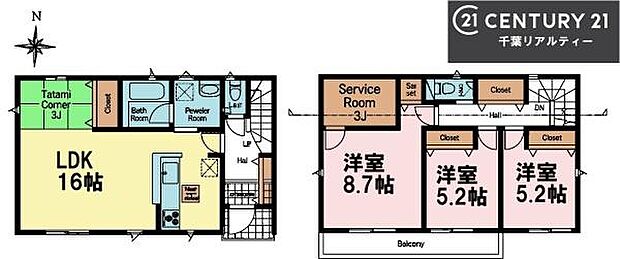 3SLDKの魅力的な間取り!LDKはゆったりとした空間で、ご家族との団らん時間が、より一層充実したものになりますね。家族との仲が深まり、自然と笑顔が増えます!