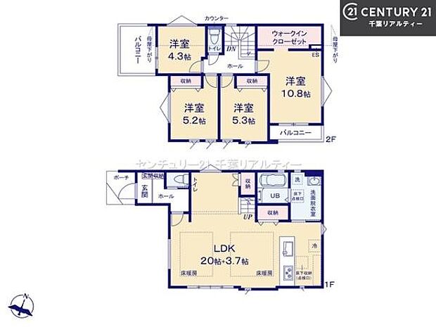 4LDKの魅力的な間取り！LDKはゆったりとした空間で、ご家族との団らん時間が、より一層充実したものになりますね家族との仲が深まり、自然と笑顔が増えそうです！