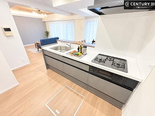 大人気の対面式システムキッチンを採用しています！ご家族のコミュニケーションが自然と増える設計です。お子様にも目が届くので嬉しいですね！広々使えて快適で作業が進みます。