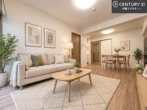 家具はCGパースです。心地良いリビングは家族が自然と集まります。家族団欒の時間が増えそうです。ご家族と、より一層充実した時間を過ごせそうですね。