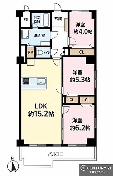 3LDKの魅力的な間取り！LDKはゆったりとした空間で、ご家族との団らん時間が、より一層充実したものになりますね家族との仲が深まり、自然と笑顔が増えそうです！
